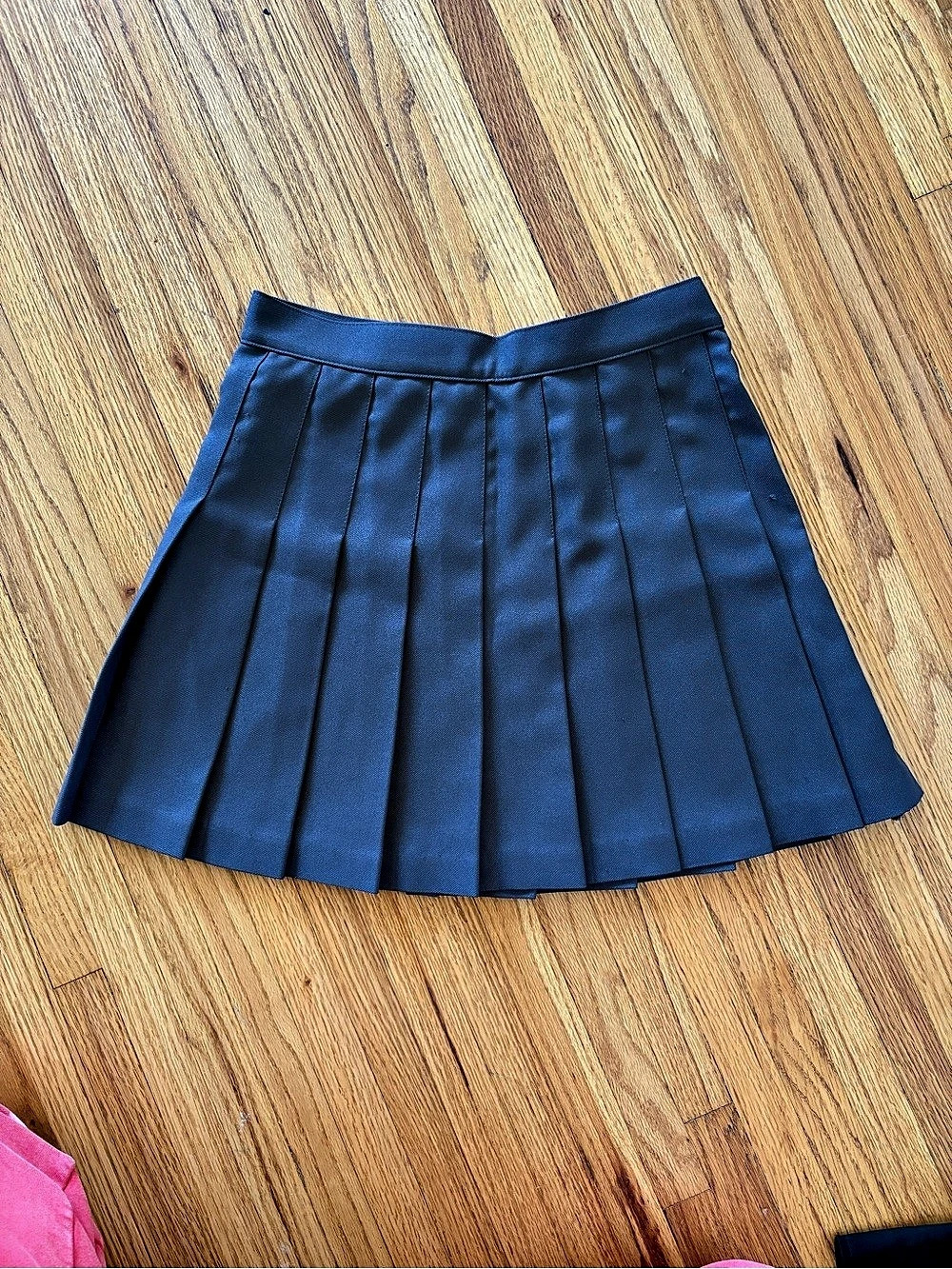 LA Apparel Pleated Mini Skirt in dark grey Size Medium